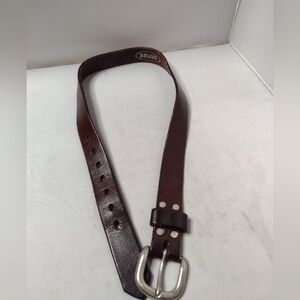 Brave Womens Leather Brown Belt 32 Italian Leather Western Cowgirl Ranch A30